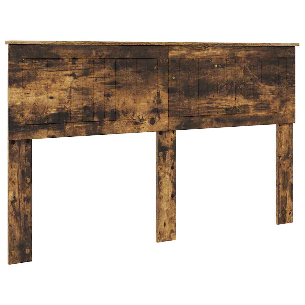 vidaXL Κεφαλάρι με κεφαλάρι Καπνιστό Δρύς 150 cm Επεξεργασμένο ξύλο