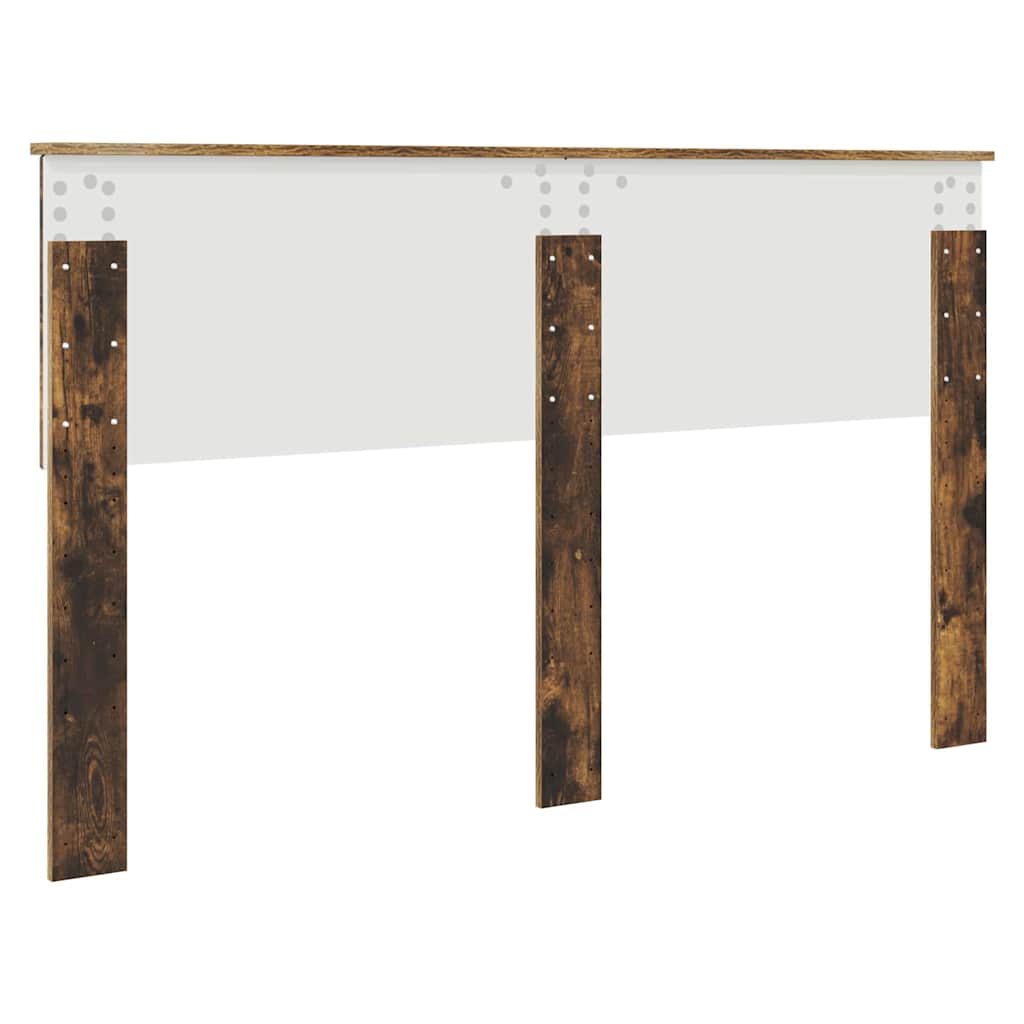 vidaXL Κεφαλάρι με κεφαλάρι Καπνιστό Δρύς 150 cm Επεξεργασμένο ξύλο