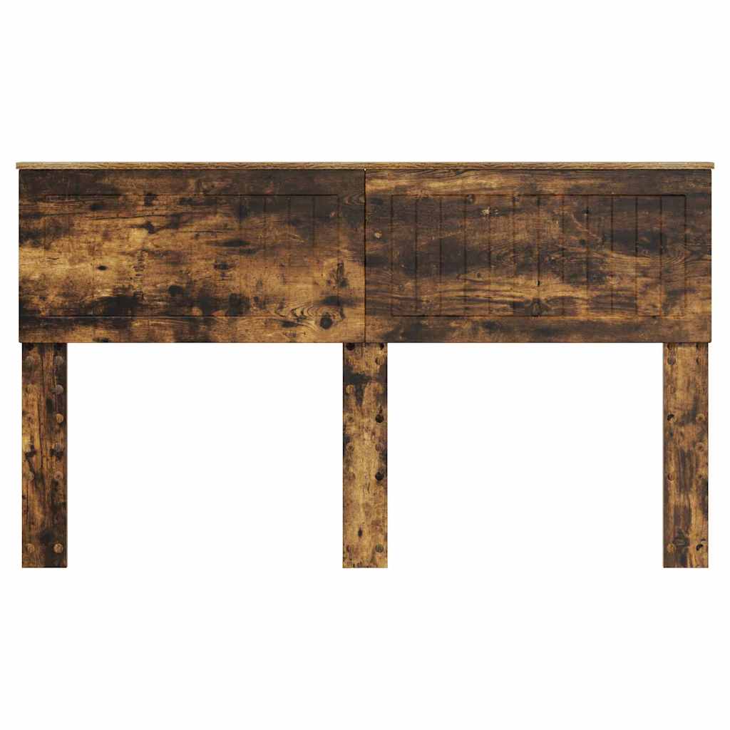 vidaXL Κεφαλάρι με κεφαλάρι Καπνιστό Δρύς 150 cm Επεξεργασμένο ξύλο