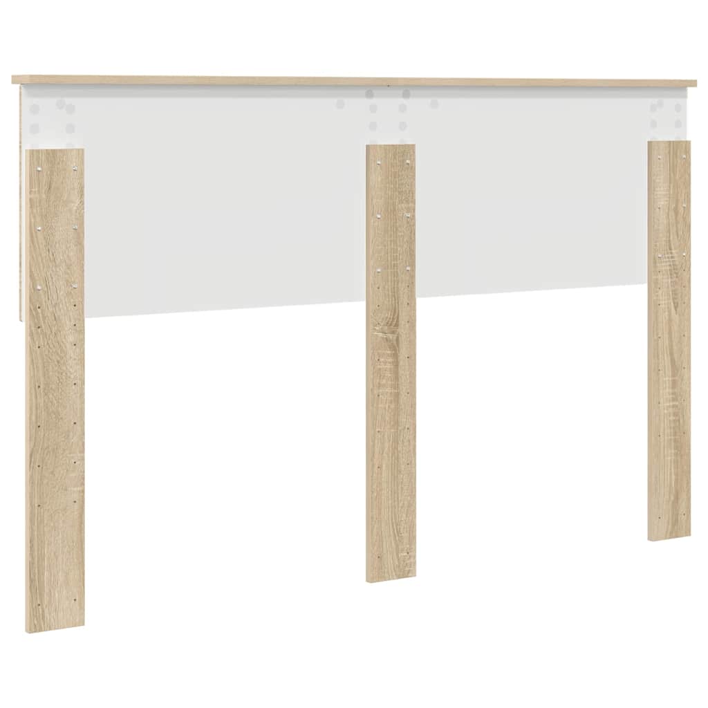 vidaXL Κεφαλάρι με κεφαλάρι Δρύς Sonoma 140 cm Επεξεργασμένο ξύλο