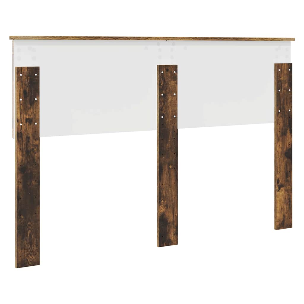 vidaXL Κεφαλάρι με κεφαλάρι Καπνιστό Δρύς 140 cm Επεξεργασμένο ξύλο