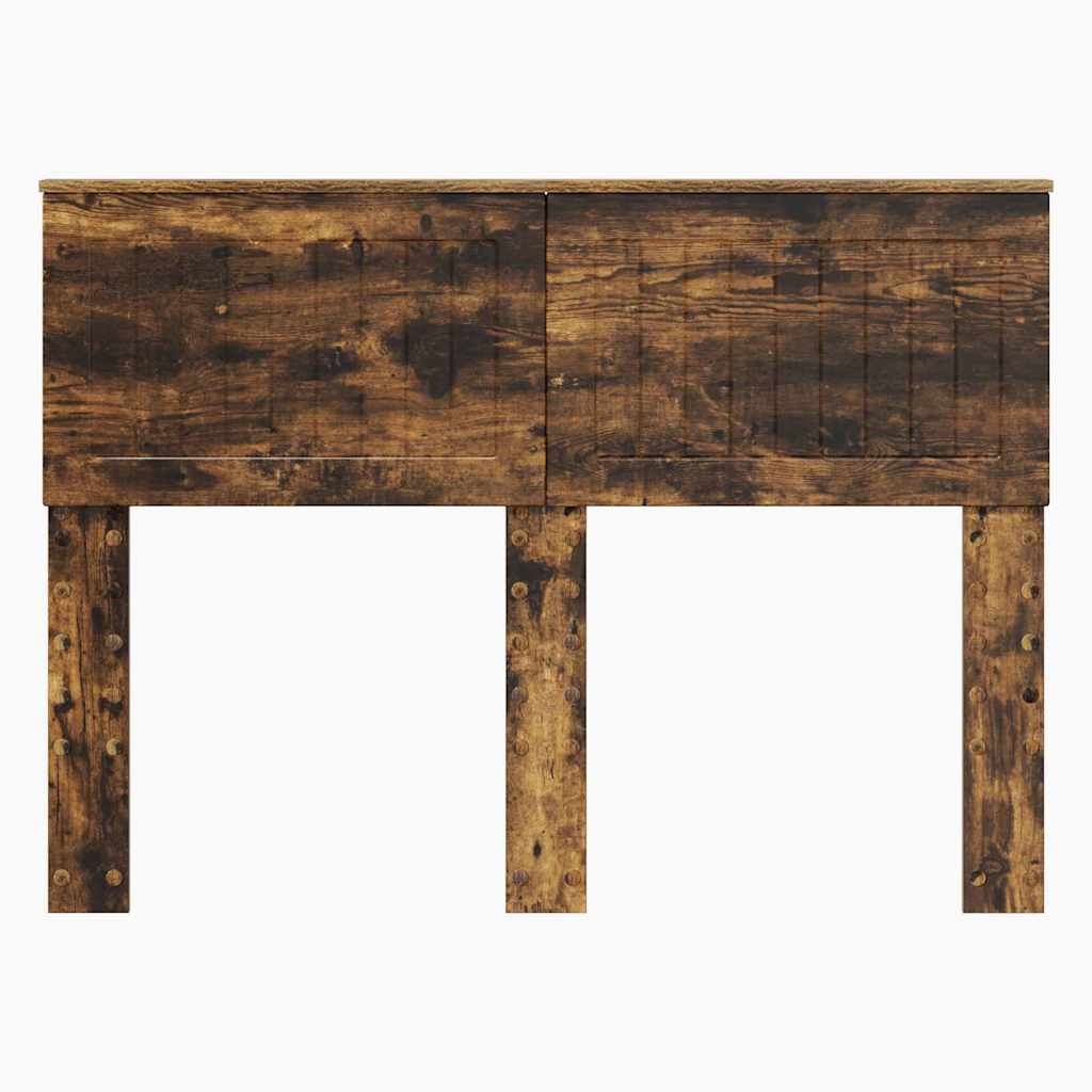 vidaXL Κεφαλάρι με κεφαλάρι Καπνιστό Δρύς 135 cm Επεξεργασμένο ξύλο