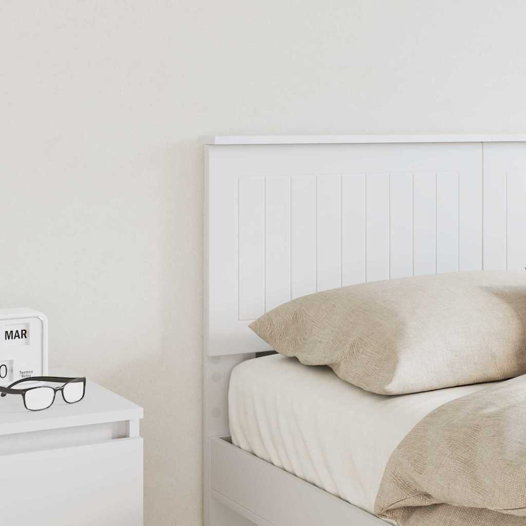 vidaXL Κεφαλάρι με κεφαλάρι Λευκό 120 cm Επεξεργασμένο ξύλο