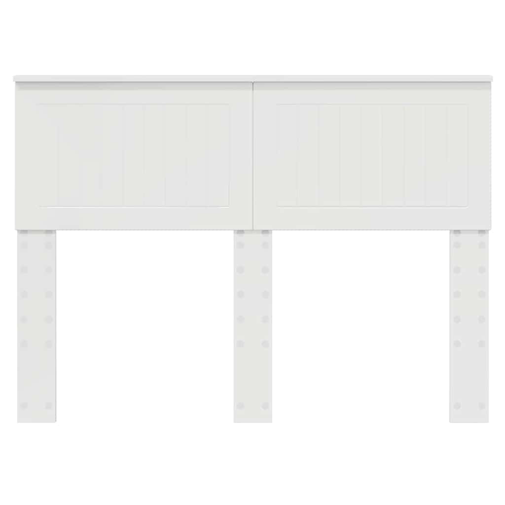 vidaXL Κεφαλάρι με κεφαλάρι Λαμπερό Λευκό 120 cm Επεξεργασμένο ξύλο