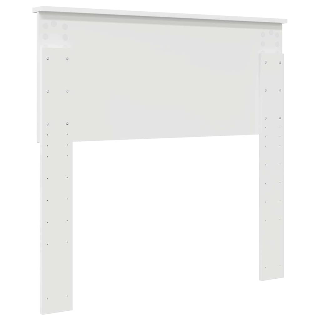 vidaXL Κεφαλάρι με κεφαλάρι Λευκό 90 cm Επεξεργασμένο ξύλο