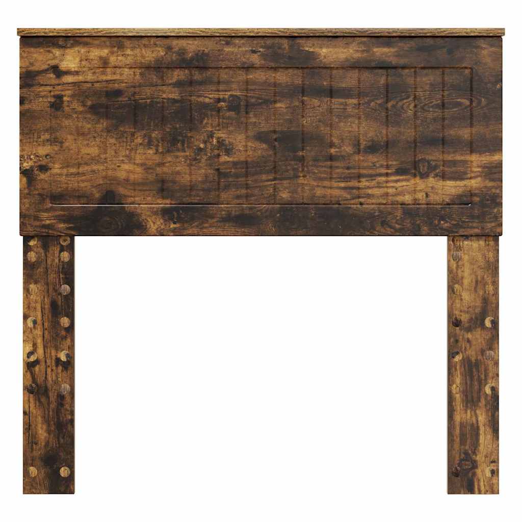 vidaXL Κεφαλάρι με κεφαλάρι Καπνιστό Δρύς 90 cm Επεξεργασμένο ξύλο