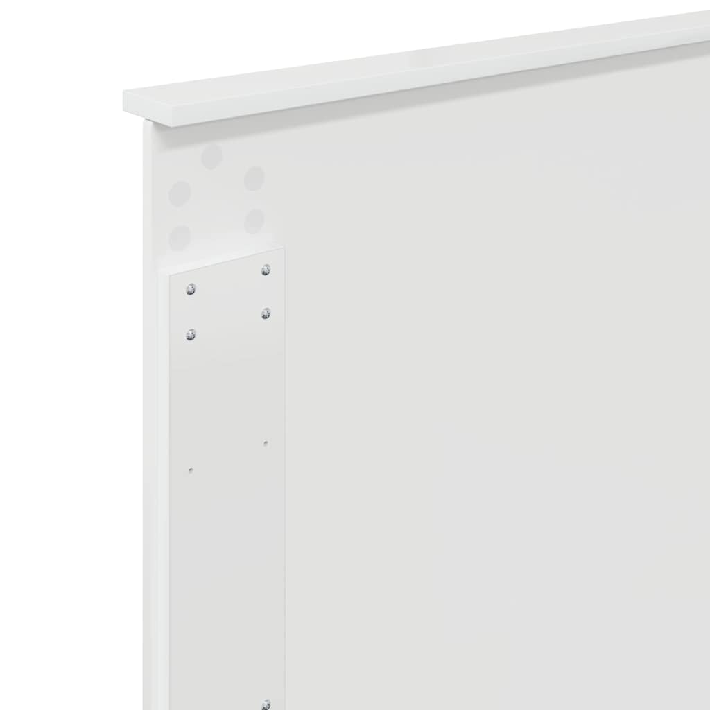 vidaXL Κεφαλάρι με κεφαλάρι Λαμπερό Λευκό 80 cm Επεξεργασμένο ξύλο