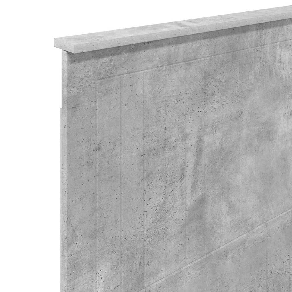 vidaXL Κεφαλάρι με κεφαλάρι Σκυρόδεμα Γκρι 75 cm Επεξεργασμένο ξύλο