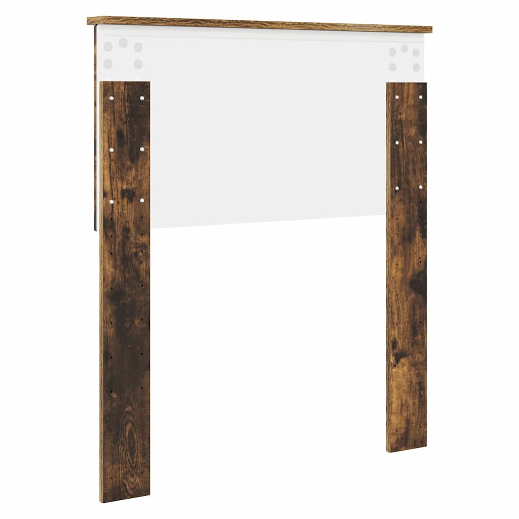 vidaXL Κεφαλάρι με κεφαλάρι Καπνιστό Δρύς 75 cm Επεξεργασμένο ξύλο