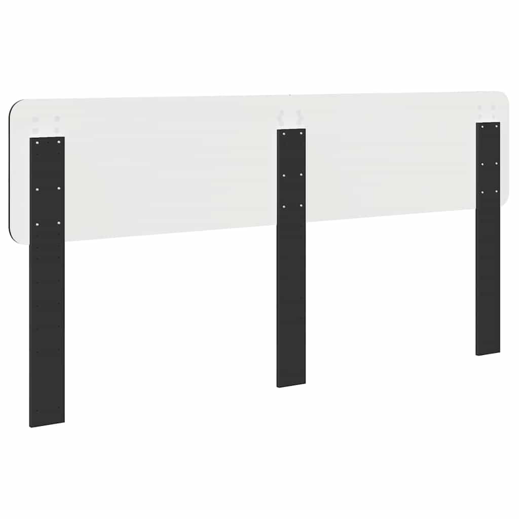 vidaXL Κεφαλάρι με κεφαλάρι Μαύρη Οξυά 200 cm Επεξεργασμένο ξύλο