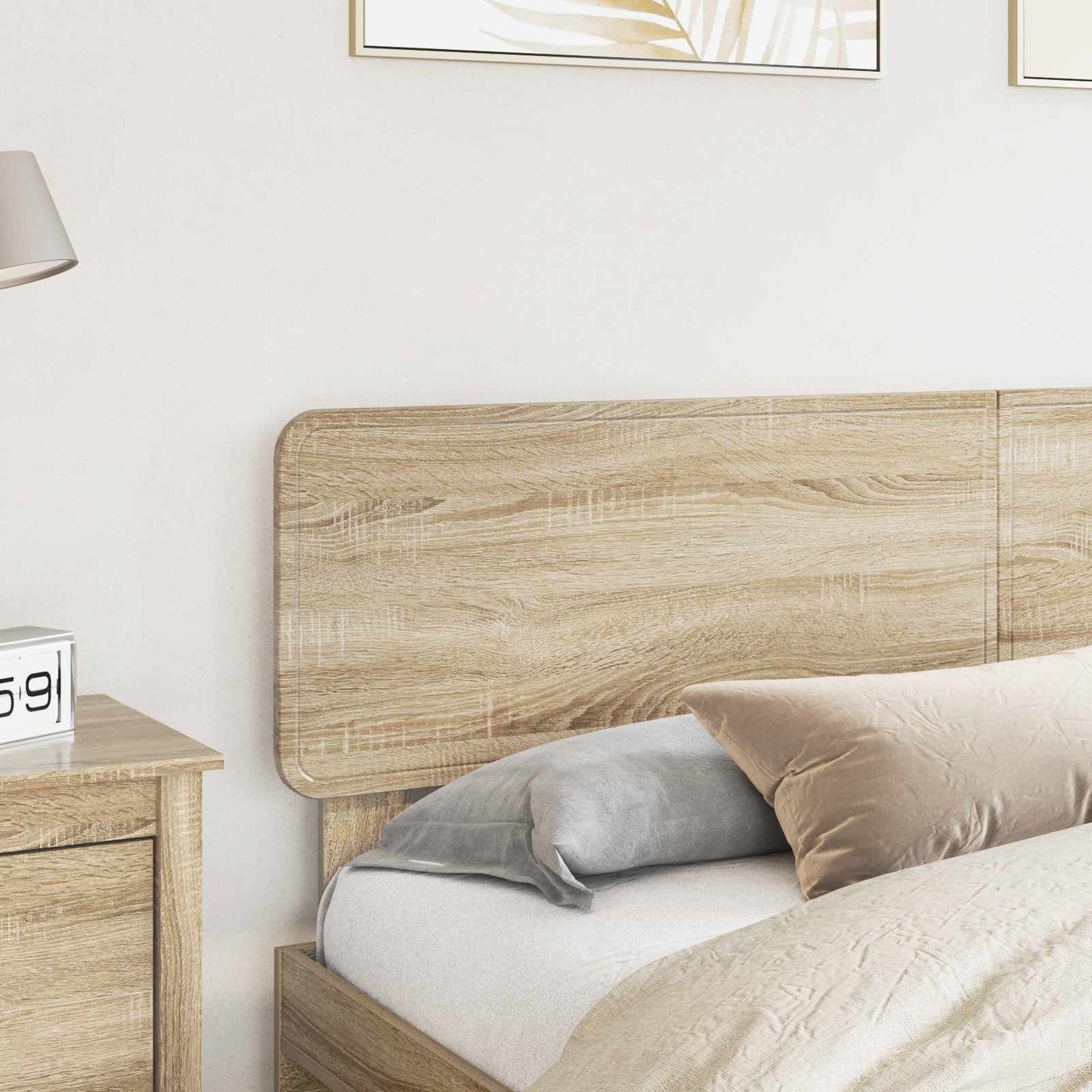 vidaXL Κεφαλάρι με κεφαλάρι Δρύς Sonoma 180 cm Επεξεργασμένο ξύλο