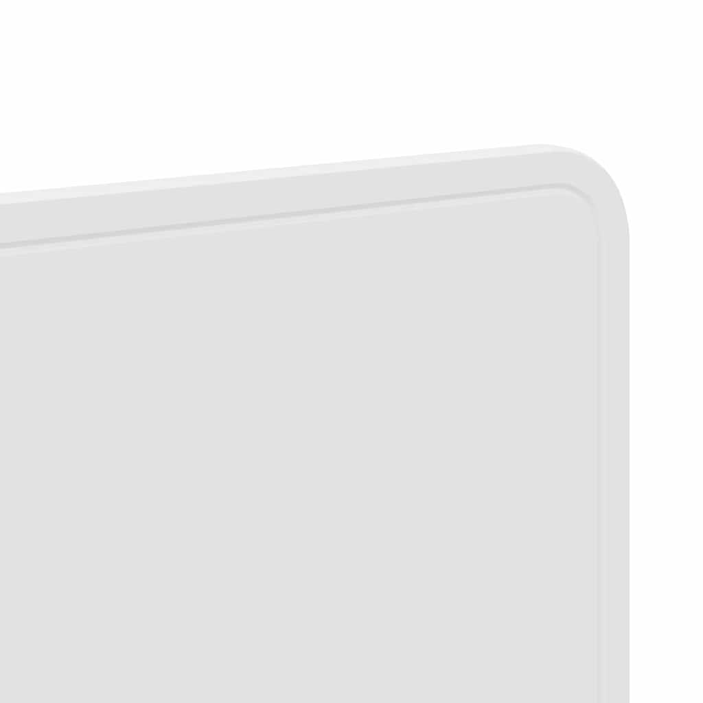 vidaXL Κεφαλάρι με κεφαλάρι Λαμπερό Λευκό 180 cm Επεξεργασμένο ξύλο