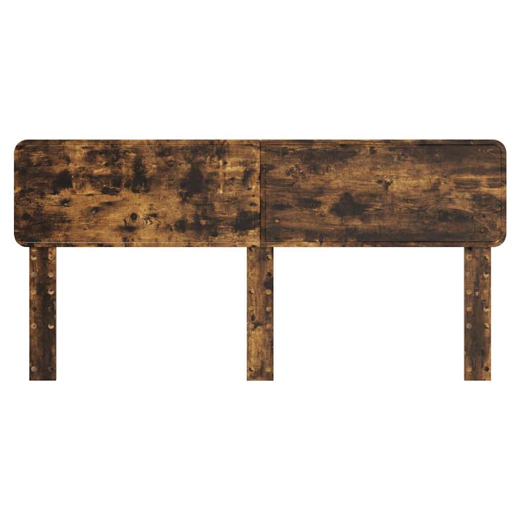 vidaXL Κεφαλάρι με κεφαλάρι Καπνιστό Δρύς 180 cm Επεξεργασμένο ξύλο