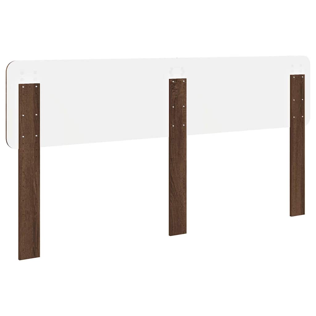 vidaXL Κεφαλάρι με κεφαλάρι Καφέ δρυς 180 cm Επεξεργασμένο ξύλο