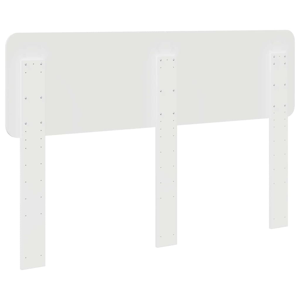 vidaXL Κεφαλάρι με κεφαλάρι Λαμπερό Λευκό 150 cm Επεξεργασμένο ξύλο