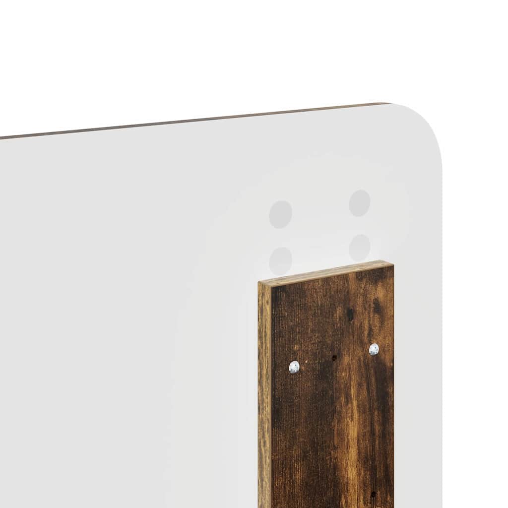 vidaXL Κεφαλάρι με κεφαλάρι Καπνιστό Δρύς 150 cm Επεξεργασμένο ξύλο