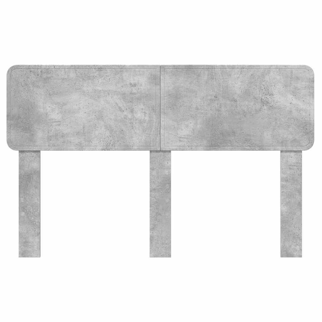 vidaXL Κεφαλάρι με κεφαλάρι Σκυρόδεμα Γκρι 140 cm Επεξεργασμένο ξύλο