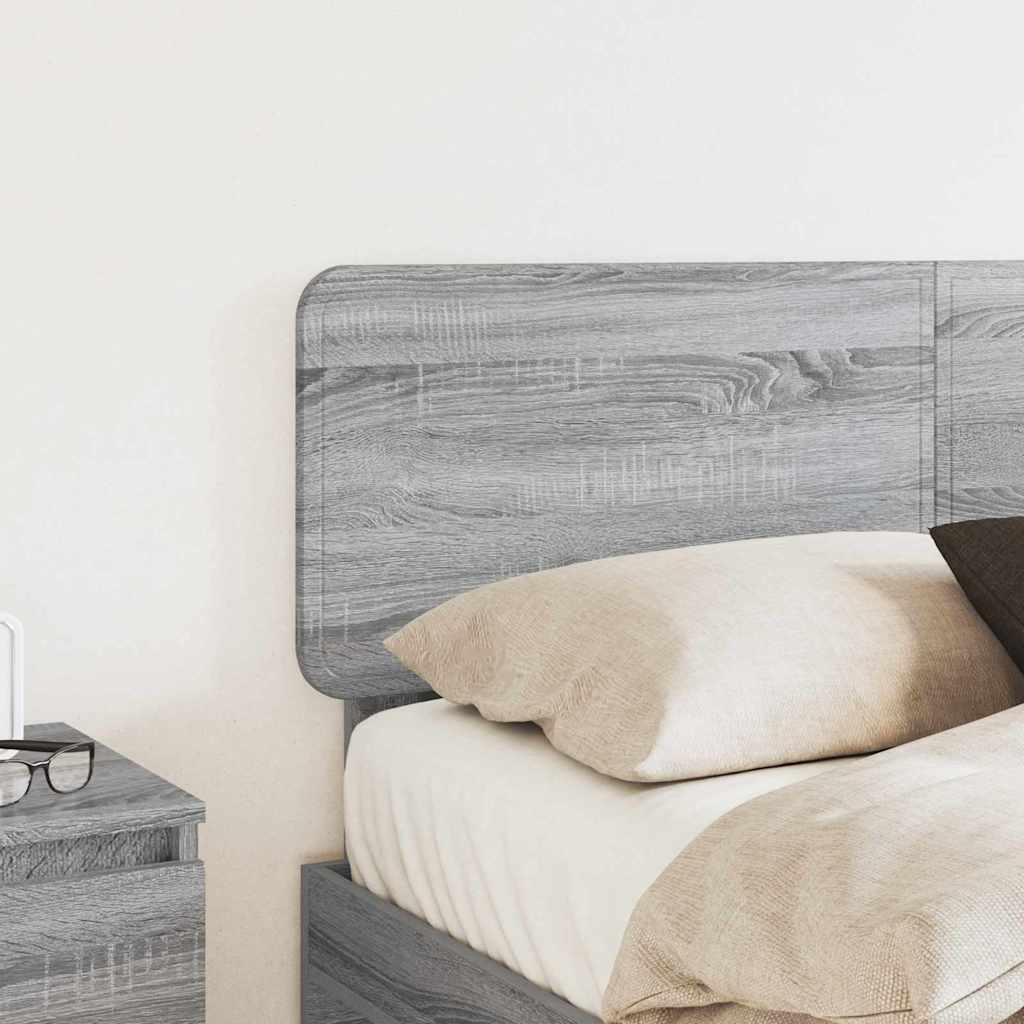 vidaXL Κεφαλάρι με κεφαλάρι Γκρίζο Σονομα 140 cm Επεξεργασμένο ξύλο