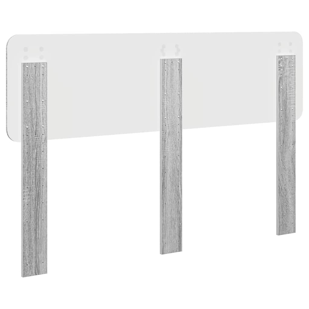 vidaXL Κεφαλάρι με κεφαλάρι Γκρίζο Σονομα 140 cm Επεξεργασμένο ξύλο