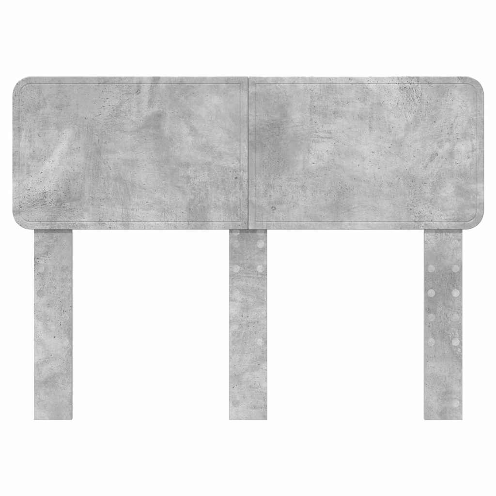 vidaXL Κεφαλάρι με κεφαλάρι Σκυρόδεμα Γκρι 135 cm Επεξεργασμένο ξύλο