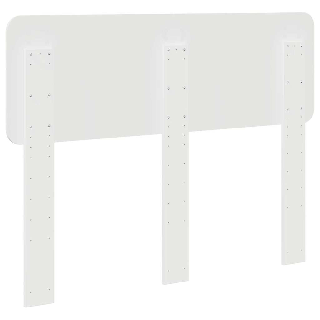vidaXL Κεφαλάρι με κεφαλάρι Λαμπερό Λευκό 120 cm Επεξεργασμένο ξύλο