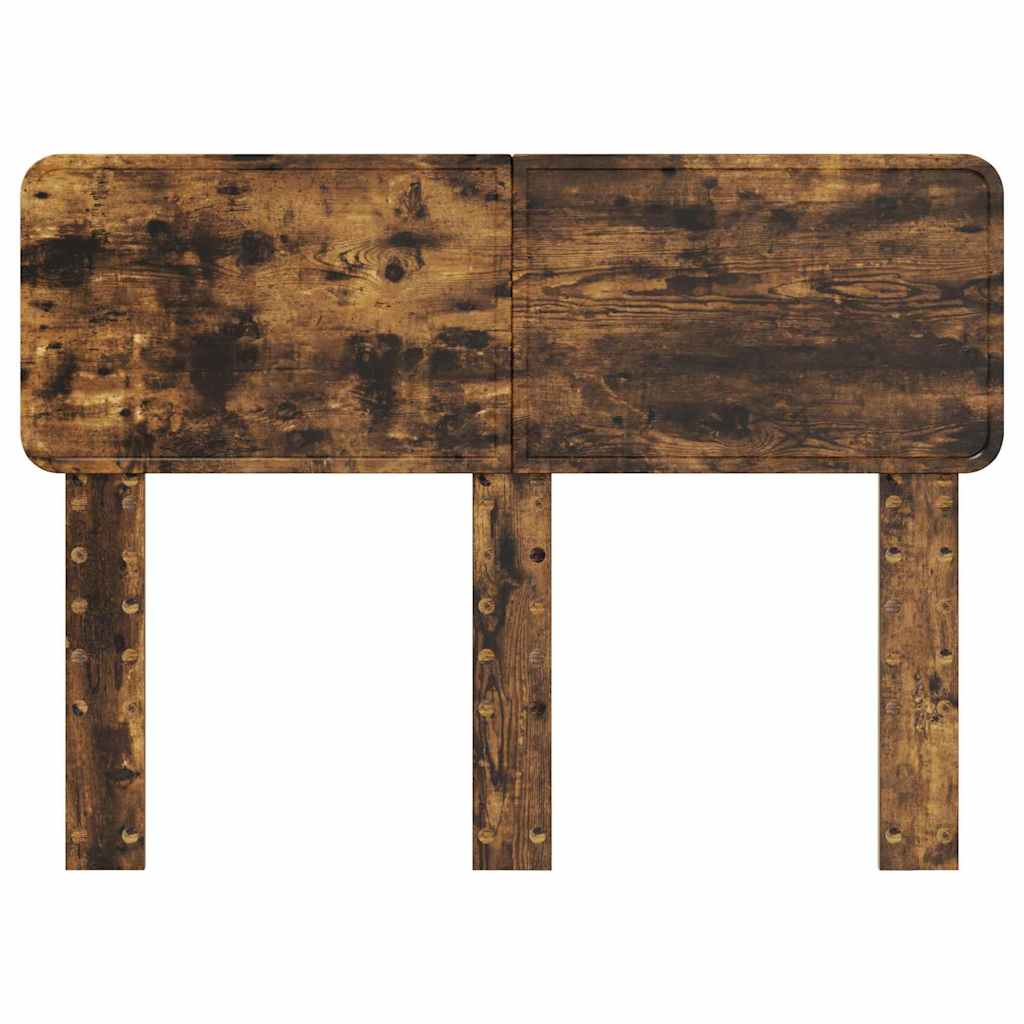 vidaXL Κεφαλάρι με κεφαλάρι Καπνιστό Δρύς 120 cm Επεξεργασμένο ξύλο