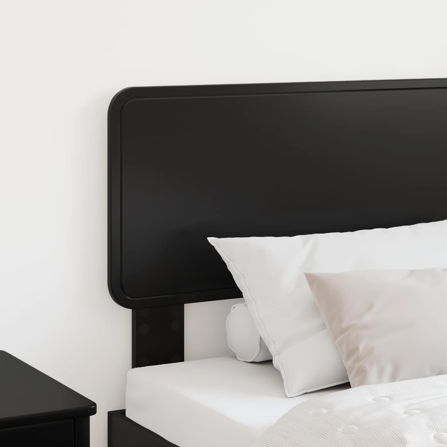 vidaXL Κεφαλάρι με κεφαλάρι Μαύρη Οξυά 80 cm Επεξεργασμένο ξύλο
