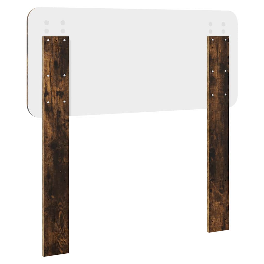 vidaXL Κεφαλάρι με κεφαλάρι Καπνιστό Δρύς 80 cm Επεξεργασμένο ξύλο