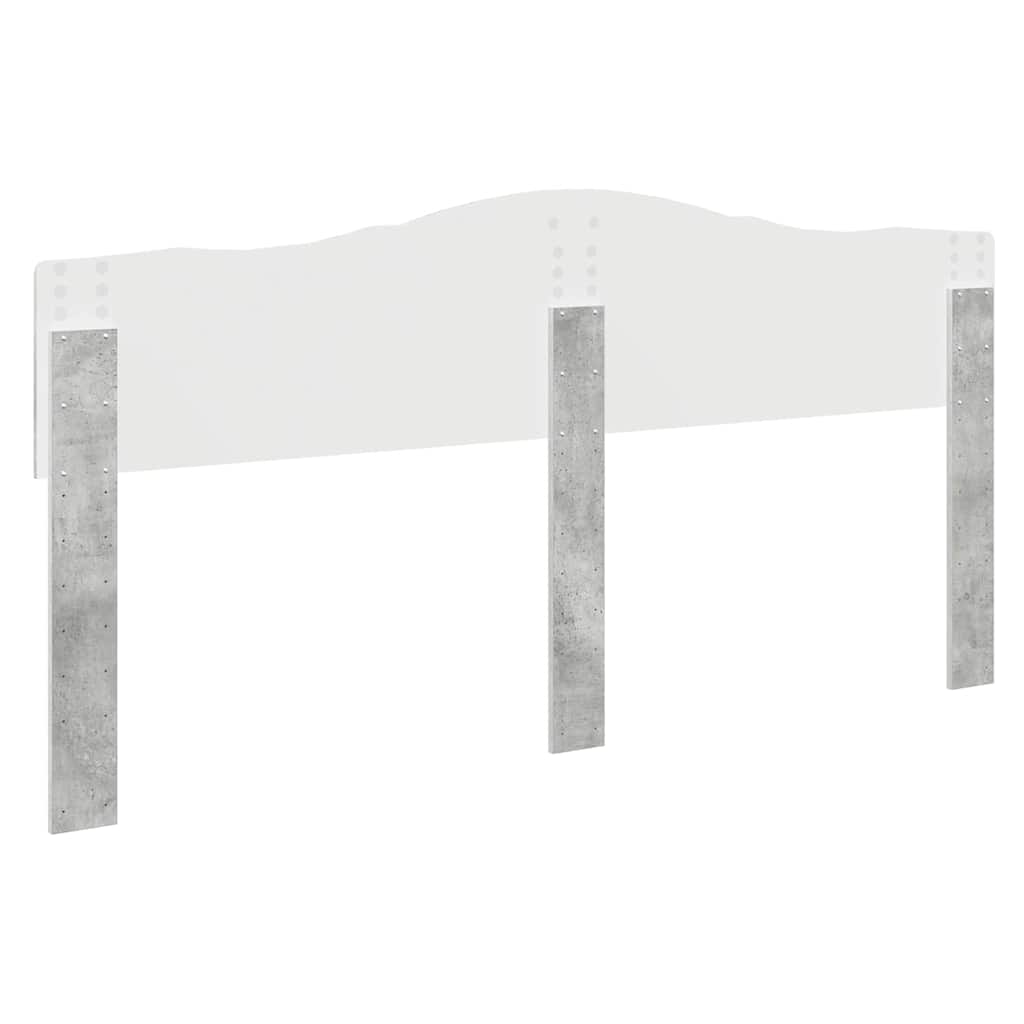 vidaXL Κεφαλάρι με κεφαλάρι Σκυρόδεμα Γκρι 180 cm Επεξεργασμένο ξύλο