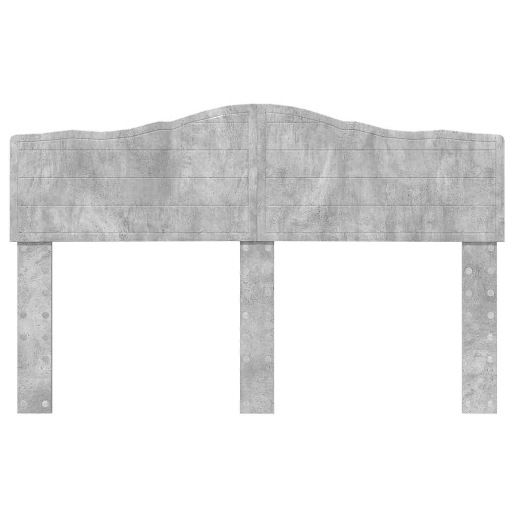 vidaXL Κεφαλάρι με κεφαλάρι Σκυρόδεμα Γκρι 160 cm Επεξεργασμένο ξύλο