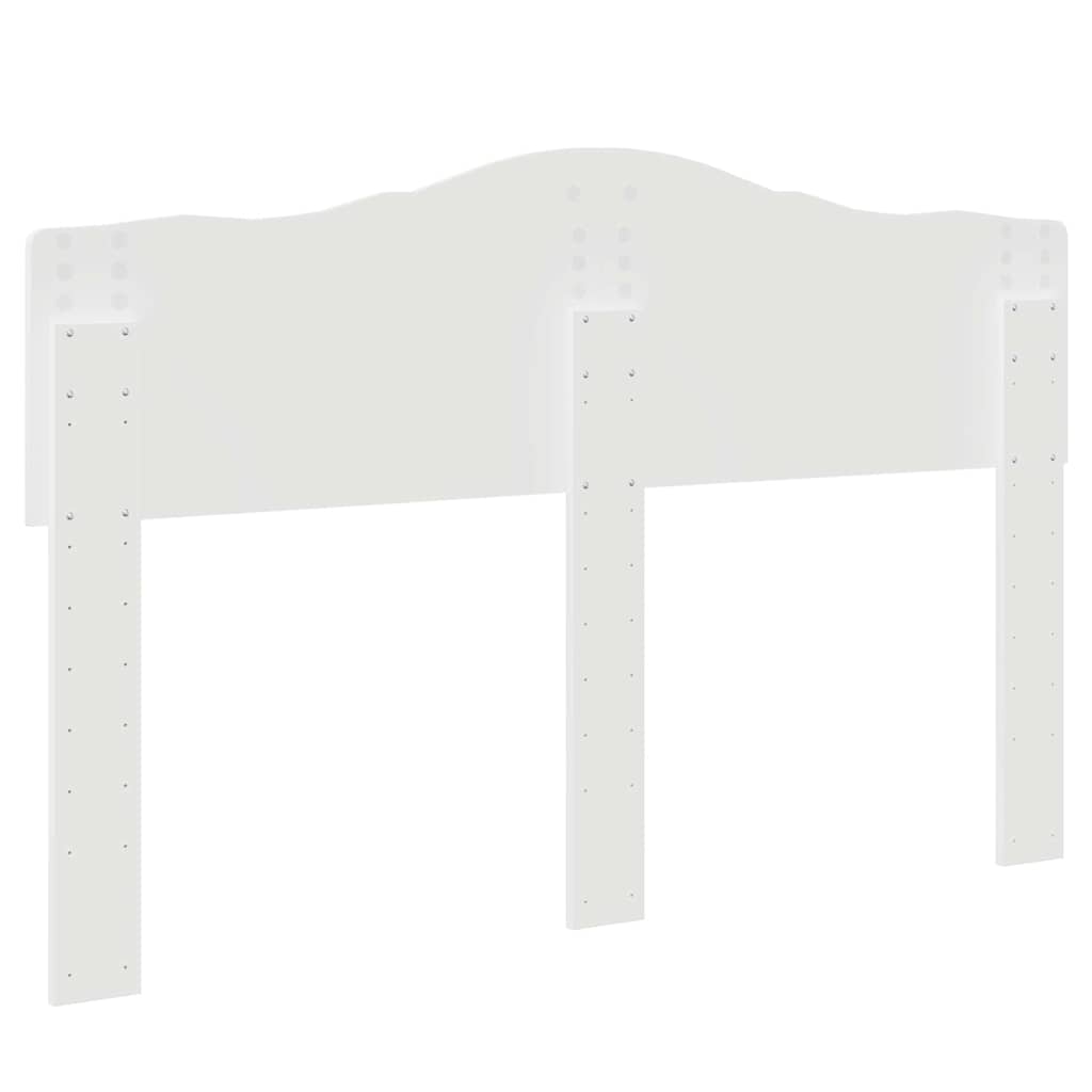 vidaXL Κεφαλάρι με κεφαλάρι Λαμπερό Λευκό 160 cm Επεξεργασμένο ξύλο
