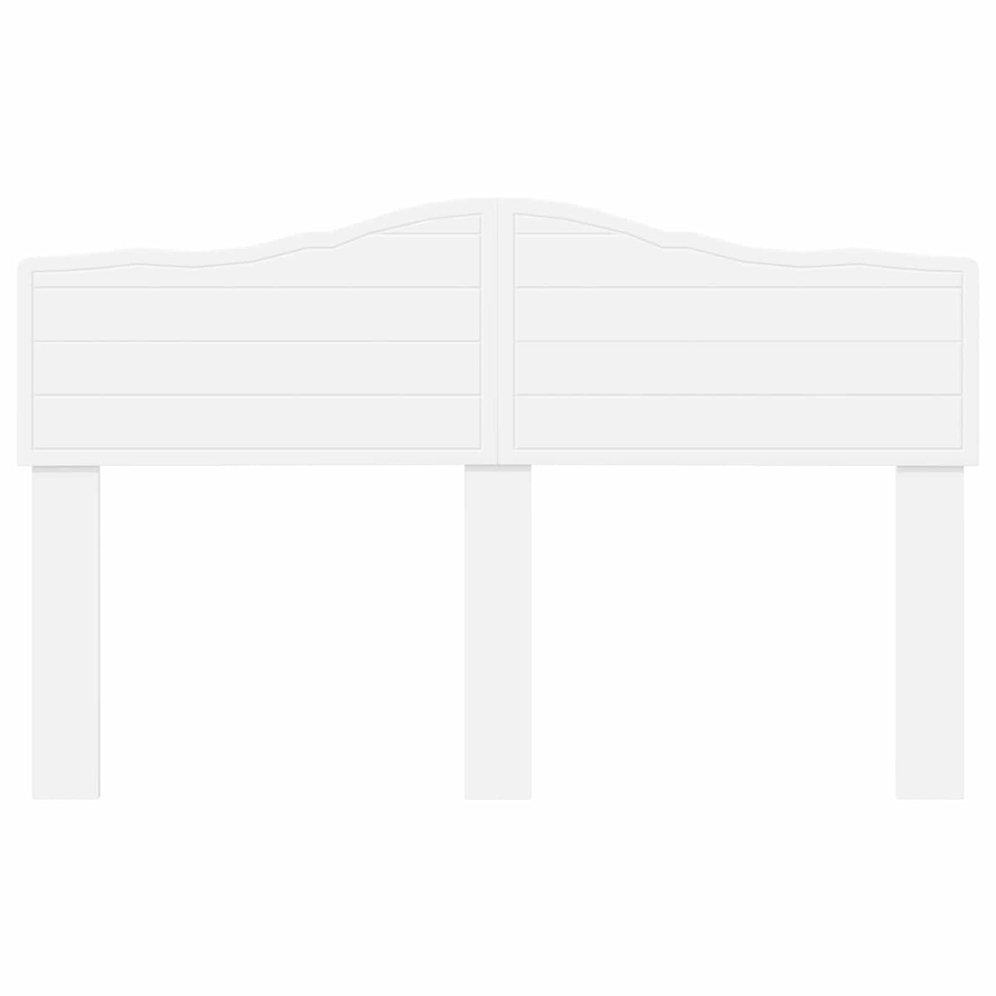 vidaXL Κεφαλάρι με κεφαλάρι Λευκό 140 cm Επεξεργασμένο ξύλο