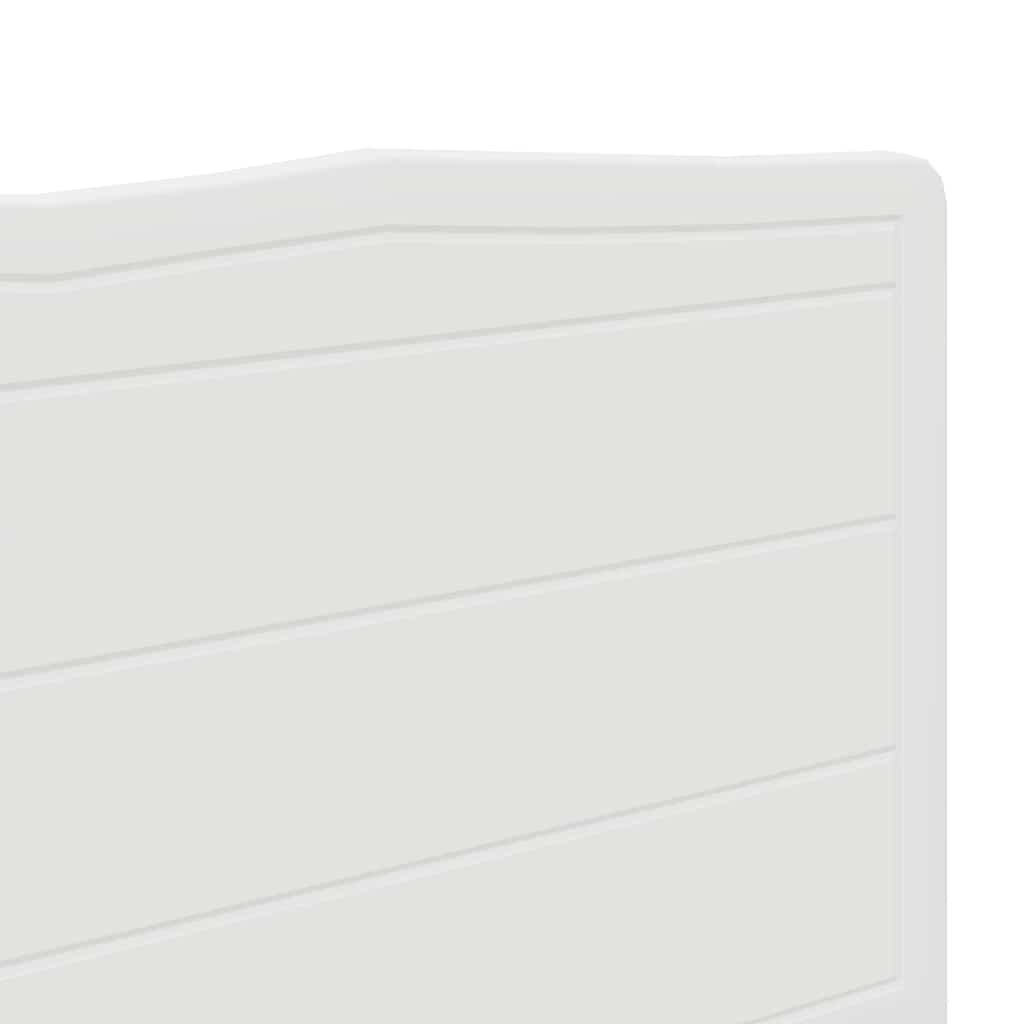 vidaXL Κεφαλάρι με κεφαλάρι Λαμπερό Λευκό 140 cm Επεξεργασμένο ξύλο