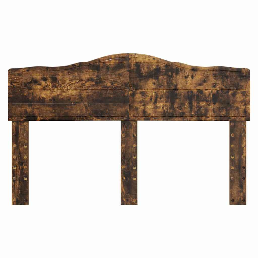 vidaXL Κεφαλάρι με κεφαλάρι Καπνιστό Δρύς 140 cm Επεξεργασμένο ξύλο