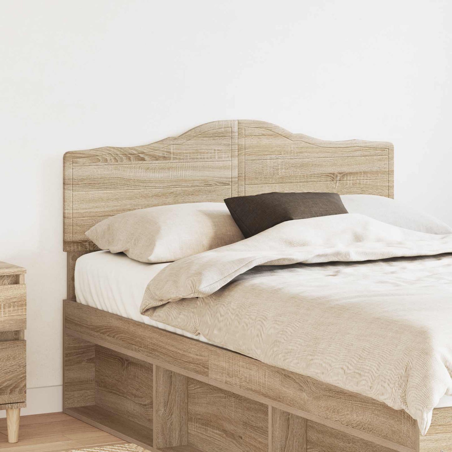 vidaXL Κεφαλάρι με κεφαλάρι Δρύς Sonoma 135 cm Επεξεργασμένο ξύλο