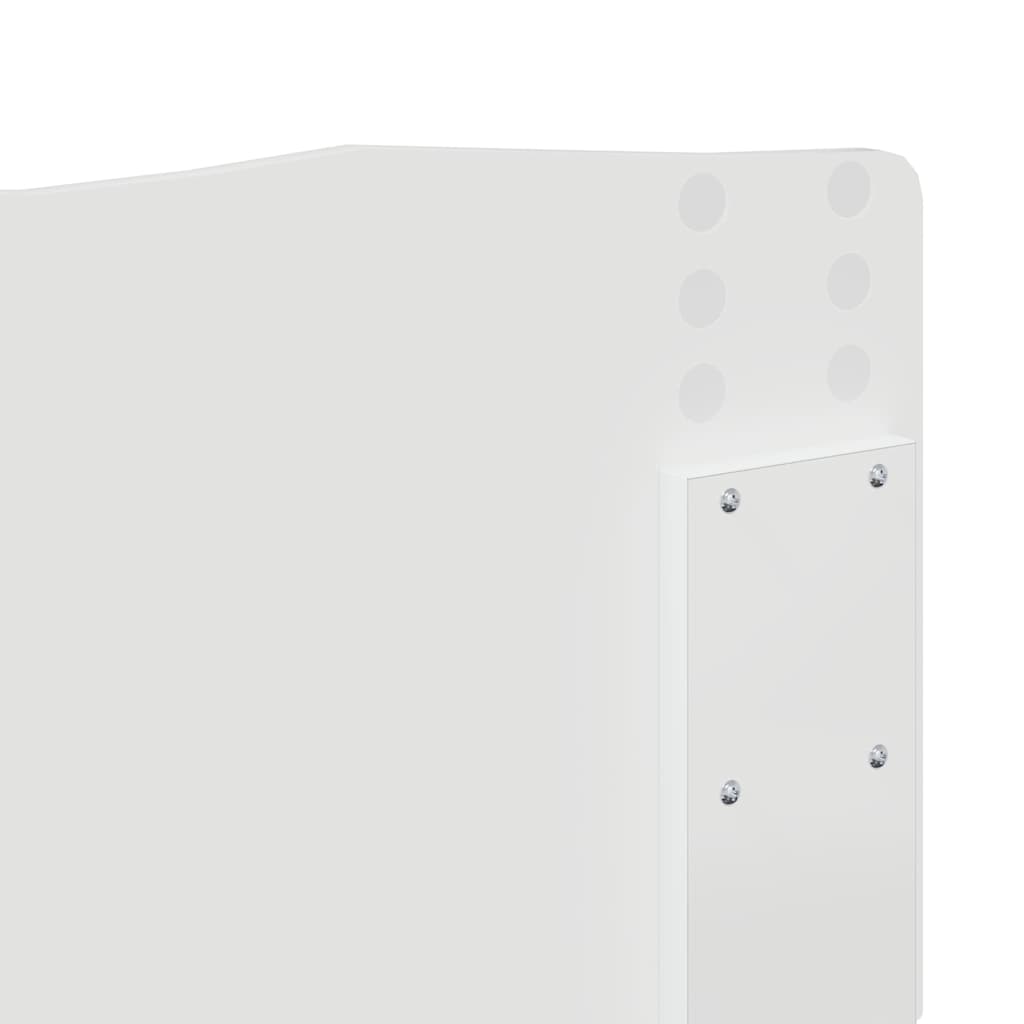 vidaXL Κεφαλάρι με κεφαλάρι Λευκό 120 cm Επεξεργασμένο ξύλο