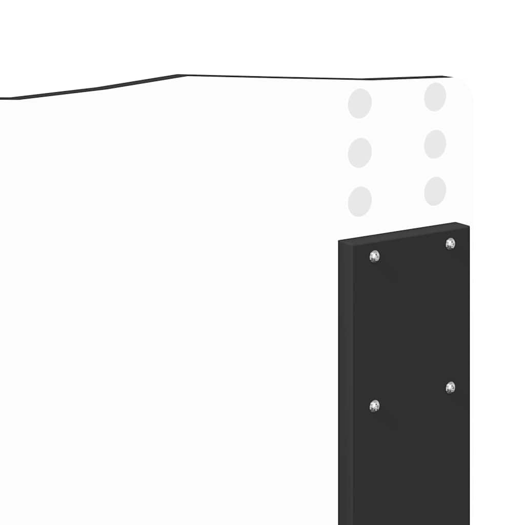 vidaXL Κεφαλάρι με κεφαλάρι Μαύρη Οξυά 120 cm Επεξεργασμένο ξύλο