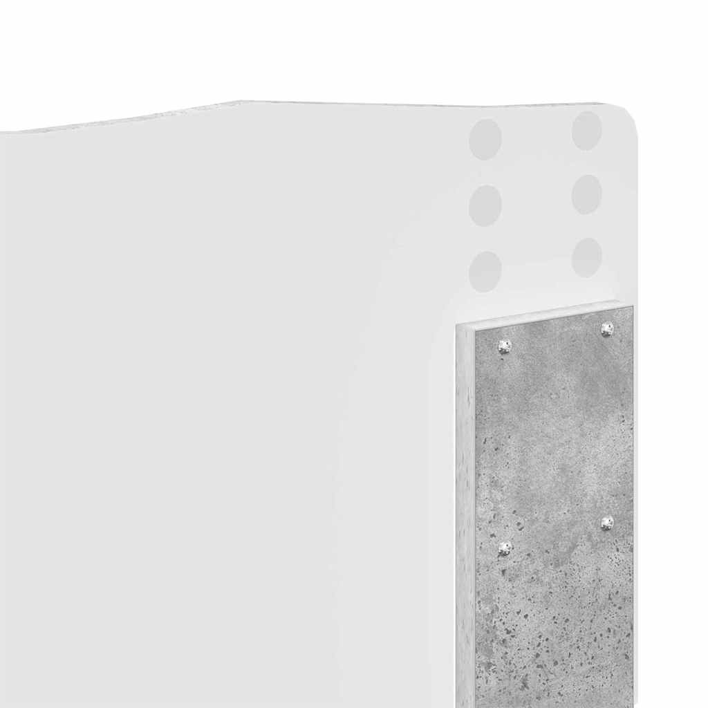 vidaXL Κεφαλάρι με κεφαλάρι Σκυρόδεμα Γκρι 120 cm Επεξεργασμένο ξύλο