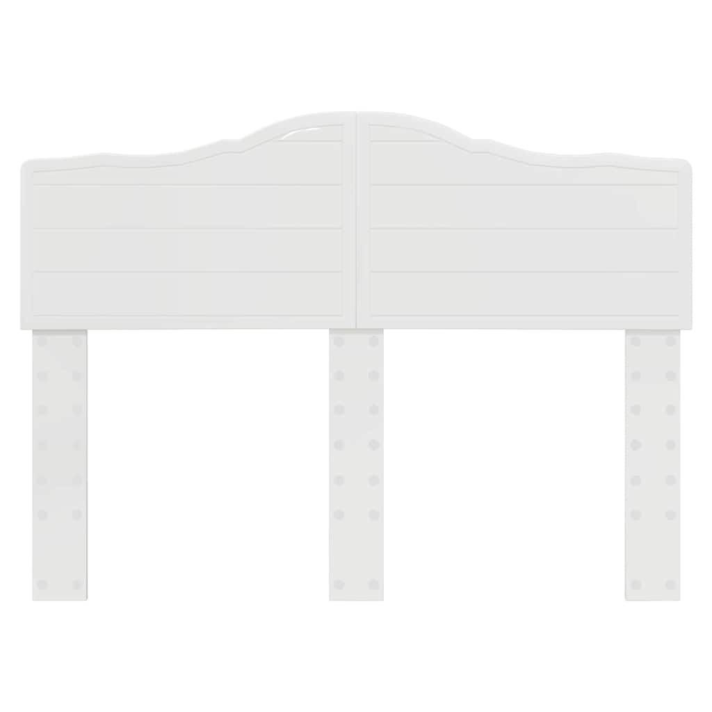 vidaXL Κεφαλάρι με κεφαλάρι Λαμπερό Λευκό 120 cm Επεξεργασμένο ξύλο