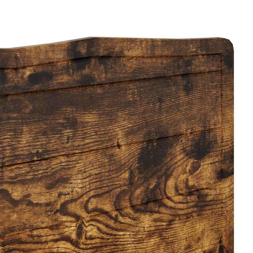 vidaXL Κεφαλάρι με κεφαλάρι Καπνιστό Δρύς 120 cm Επεξεργασμένο ξύλο