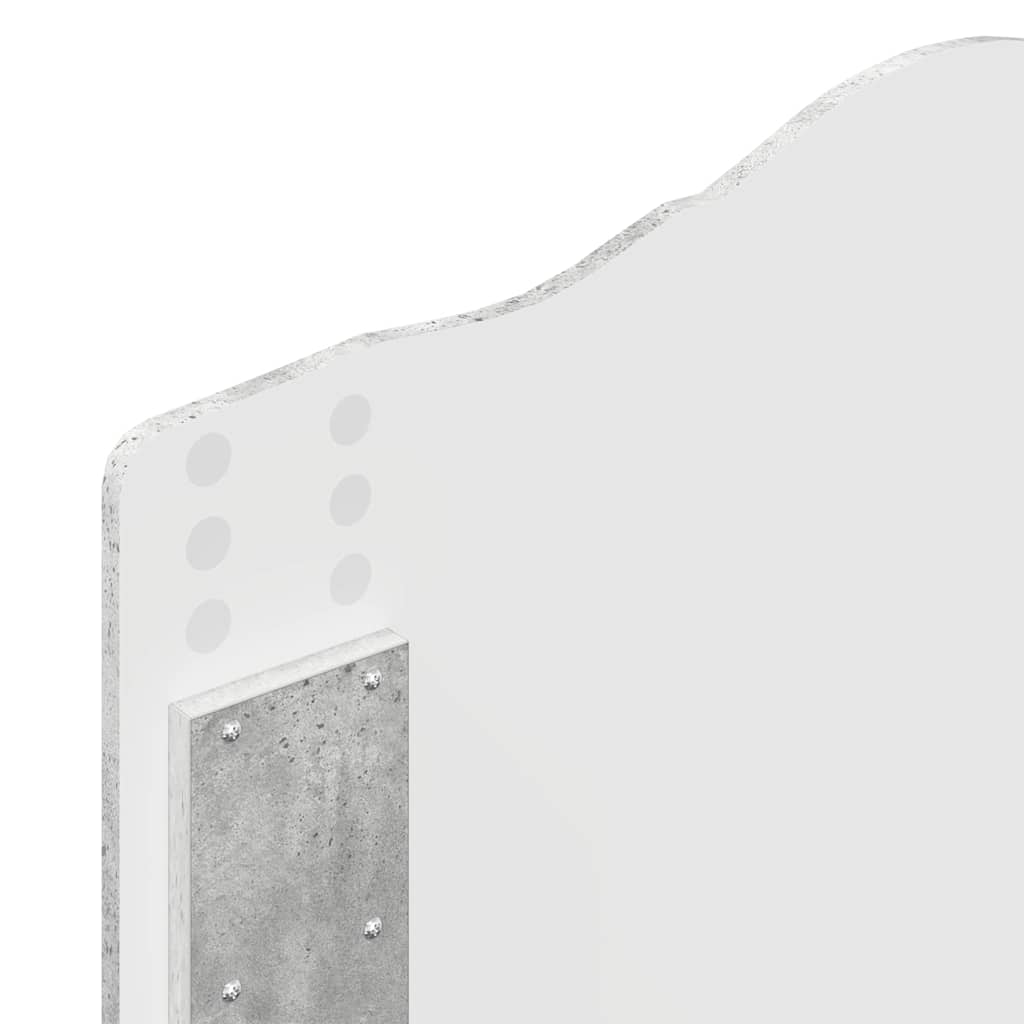 vidaXL Κεφαλάρι με κεφαλάρι Σκυρόδεμα Γκρι 100 cm Επεξεργασμένο ξύλο