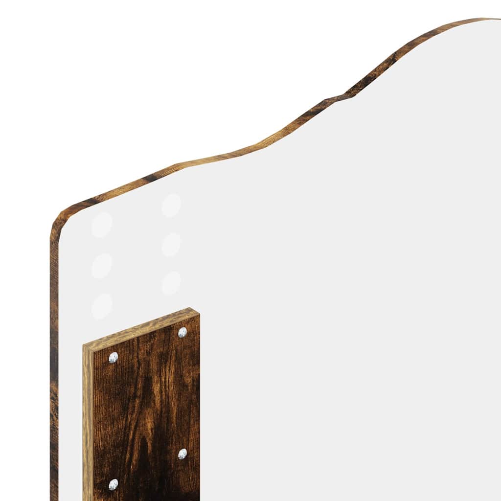 vidaXL Κεφαλάρι με κεφαλάρι Καπνιστό Δρύς 100 cm Επεξεργασμένο ξύλο