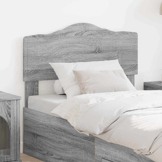 vidaXL Κεφαλάρι με κεφαλάρι Γκρίζο Σονομα 90 cm Επεξεργασμένο ξύλο