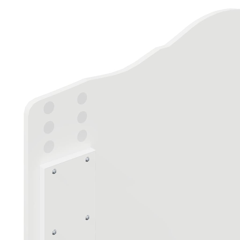 vidaXL Κεφαλάρι με κεφαλάρι Λαμπερό Λευκό 80 cm Επεξεργασμένο ξύλο