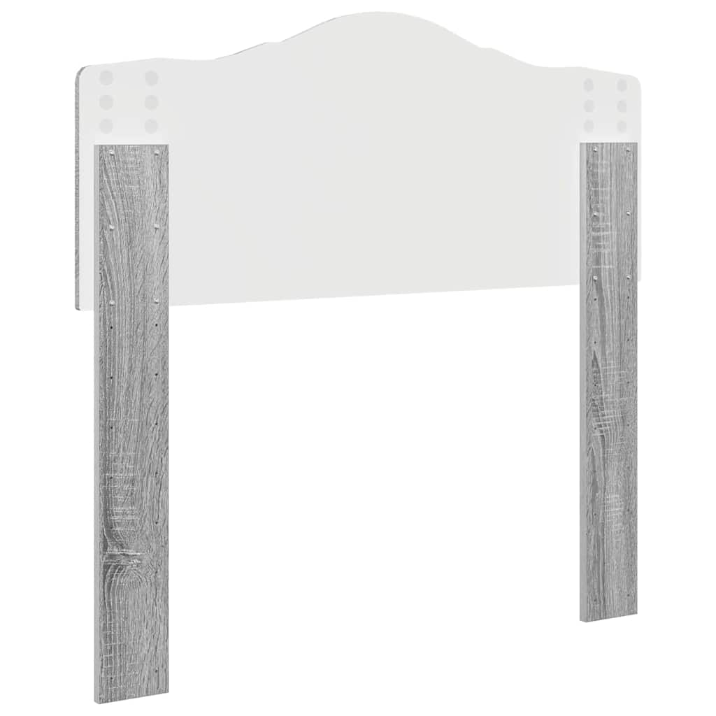 vidaXL Κεφαλάρι με κεφαλάρι Γκρίζο Σονομα 75 cm Επεξεργασμένο ξύλο