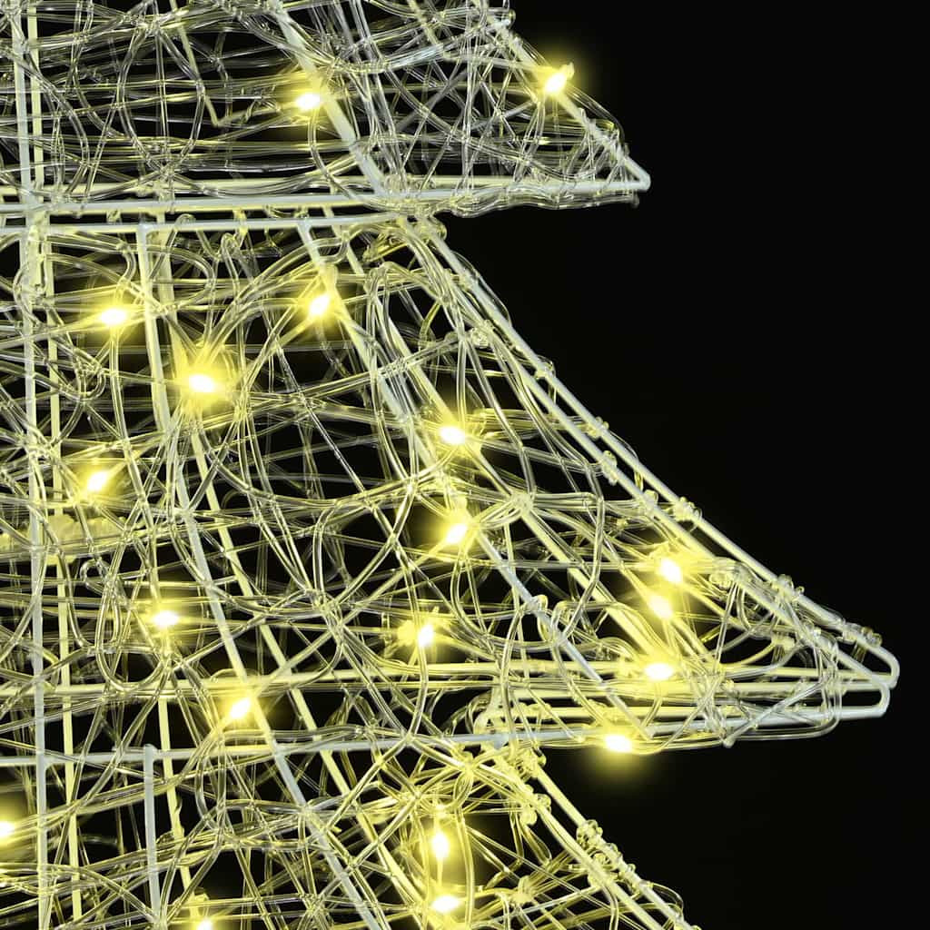 vidaXL Χριστουγεννιάτικο Δέντρο με 100 LED Θερμό λευκό 120 cm Ακρυλικό