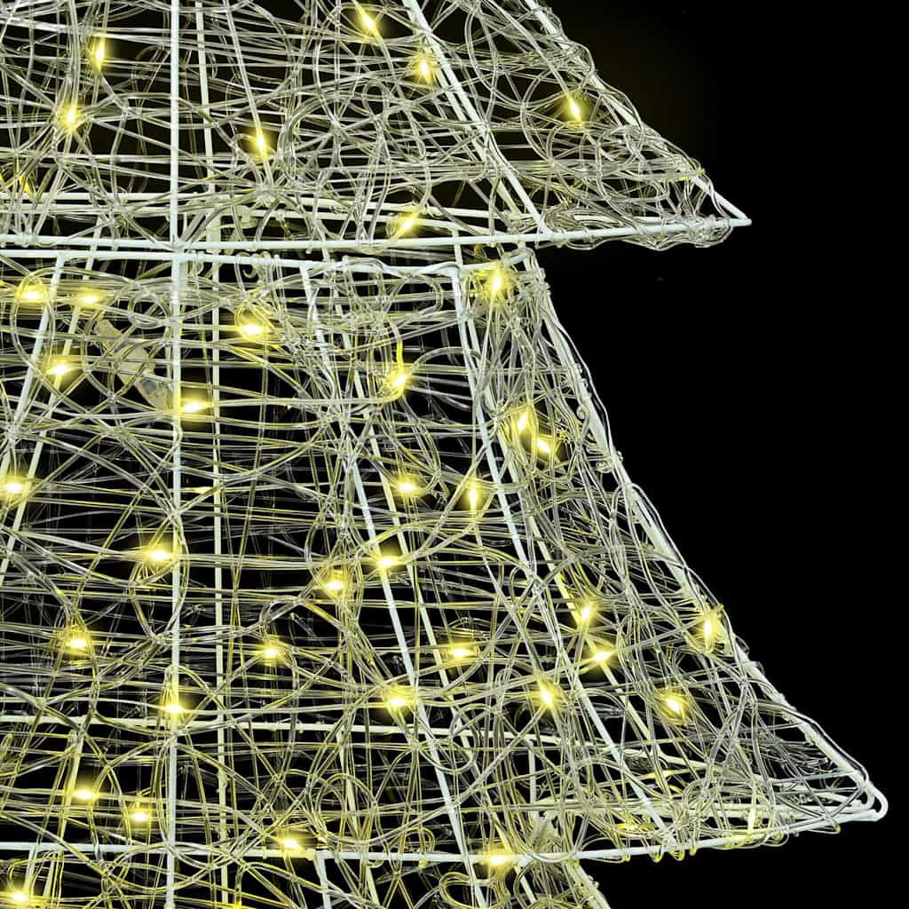 vidaXL Χριστουγεννιάτικο Δέντρο με 240 LED Θερμό λευκό 180 cm Ακρυλικό