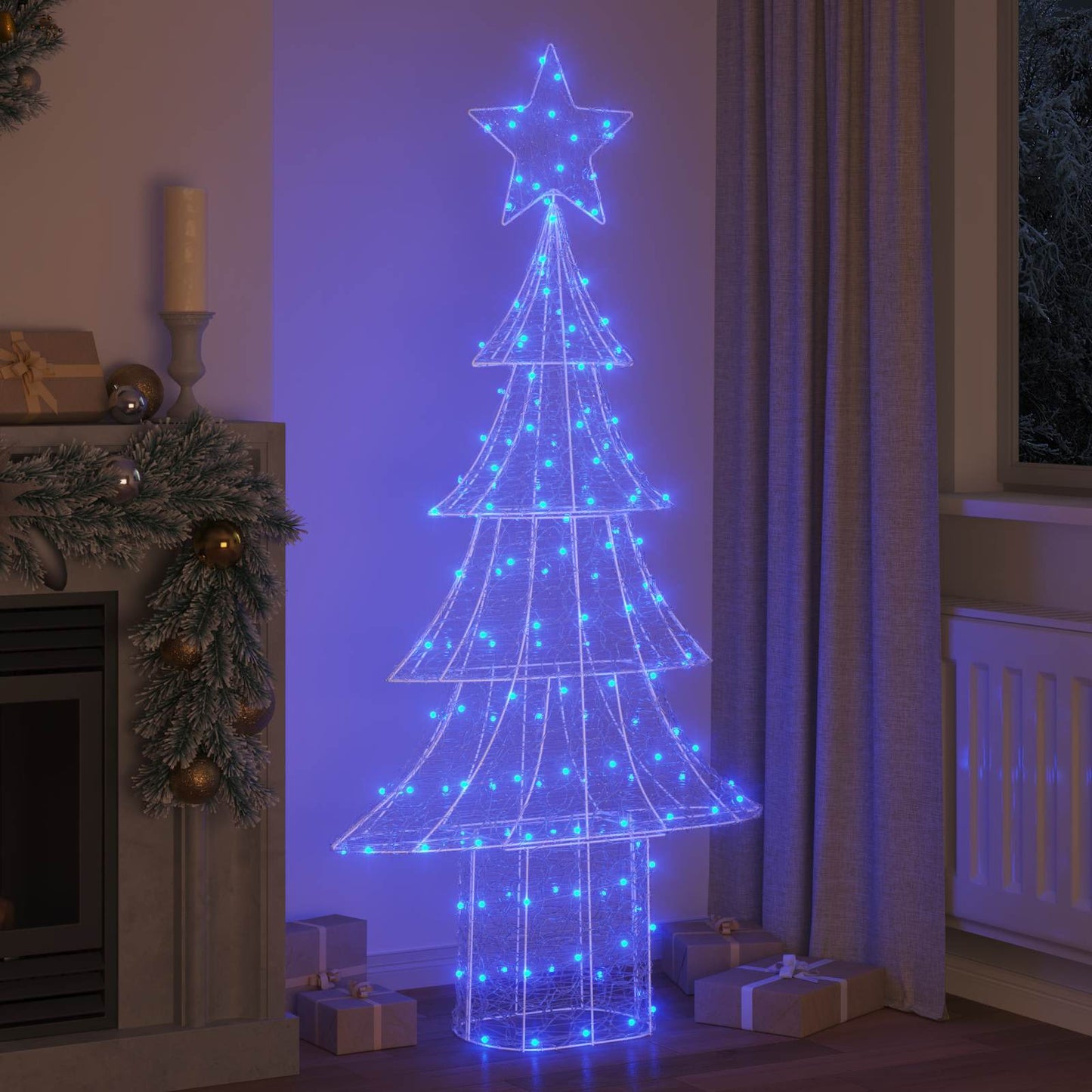 vidaXL Χριστουγεννιάτικο Δέντρο με 240 LED Μπλε 180 cm Ακρυλικό