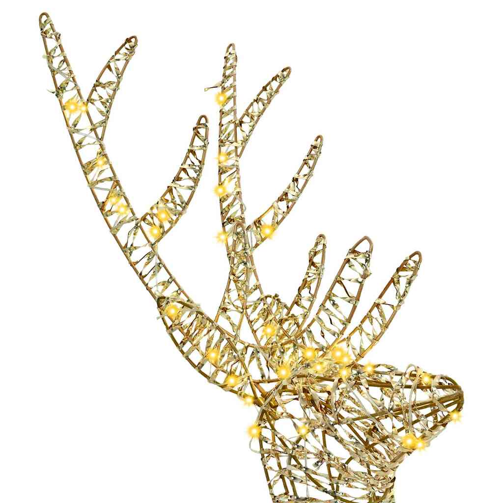 vidaXL Οικογένεια Ελαφιών 3 pcs Θερμό λευκό 67 x 26 x 127 εκ PET