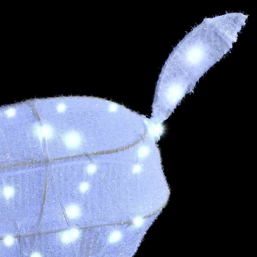 vidaXL Οικογένεια Ελαφιών 3 pcs Ψυχρό λευκό 68 x 26 x 127 εκ ύφασμα